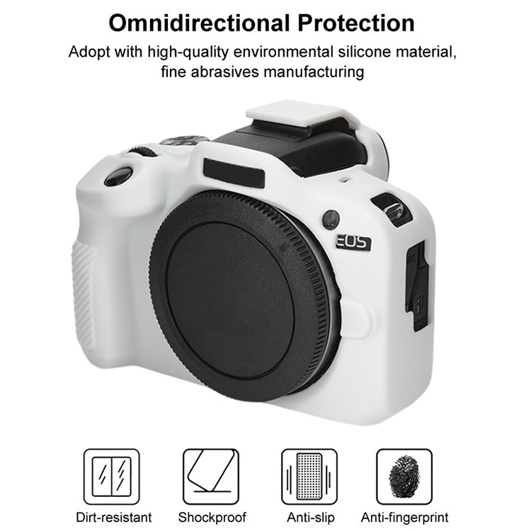 For Canon EOS R100 Glossy Soft Silicone Protective Case(White) - Protective Case by buy2fix | Online Shopping UK | buy2fix