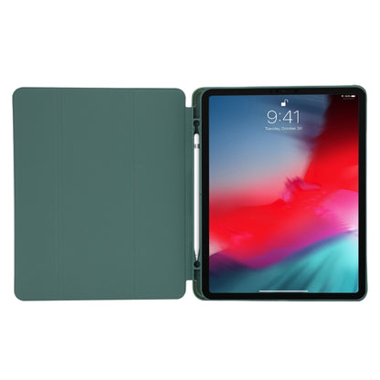 For iPad Pro 11 2024 Skin Feel Tri-fold Leather Tablet Case with Pen Slot(Light Blue) - iPad Pro 11 2024 Cases by buy2fix | Online Shopping UK | buy2fix