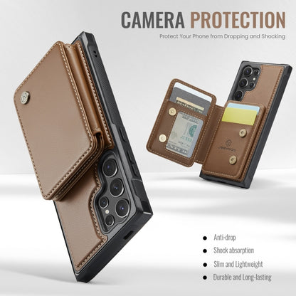 For Samsung Galaxy S24 Ultra 5G JEEHOOD J05 Business Magnetic Style RFID Leather Phone Case(Brown) - Galaxy S24 Ultra 5G Cases by JEEHOOD | Online Shopping UK | buy2fix