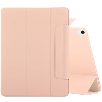 For iPad Air 11 2024 Double-sided Clip Fixed Buckle Magnetic PU Leather Smart Tablet Case(Gold) - iPad Air 11 2024 Cases by buy2fix | Online Shopping UK | buy2fix