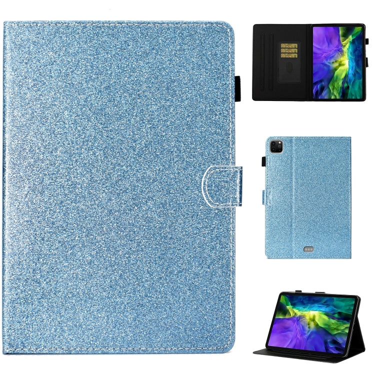 For iPad Pro 11 2024 Glitter Smart Leather Tablet Case(Blue) - iPad Pro 11 2024 Cases by buy2fix | Online Shopping UK | buy2fix