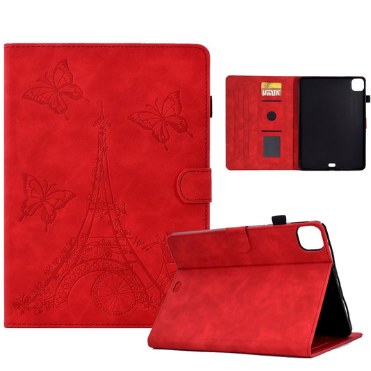 For iPad Pro 11 2024 Tower Embossed Leather Smart Tablet Case(Red) - iPad Pro 11 2024 Cases by buy2fix | Online Shopping UK | buy2fix