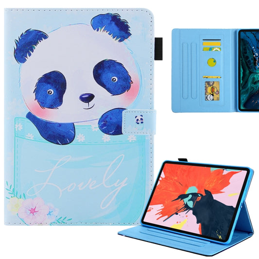 For iPad Pro 11 2024 Colored Drawing Leather Smart Tablet Case(Cup Panda) - iPad Pro 11 2024 Cases by buy2fix | Online Shopping UK | buy2fix