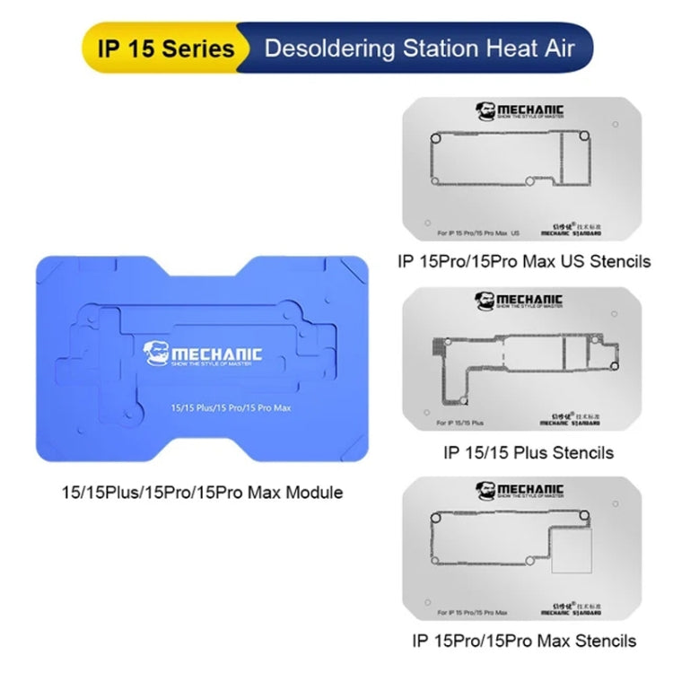Mechanic Heat Air Desoldering Station Molds For iPhone 15 Series - BGA Stencils by MECHANIC | Online Shopping UK | buy2fix