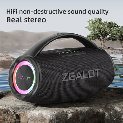 Zealot S97 80W Outdoor Portable RGB Light Bluetooth Speaker(Blue) - Waterproof Speaker by ZEALOT | Online Shopping UK | buy2fix