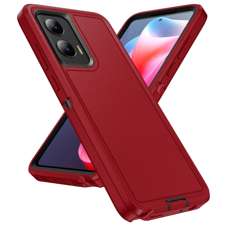 For Motorola Moto G Stylus 5G 2024 Life Waterproof Rugged PC + Silicone Phone Case(Red + Black) - Motorola Cases by buy2fix | Online Shopping UK | buy2fix