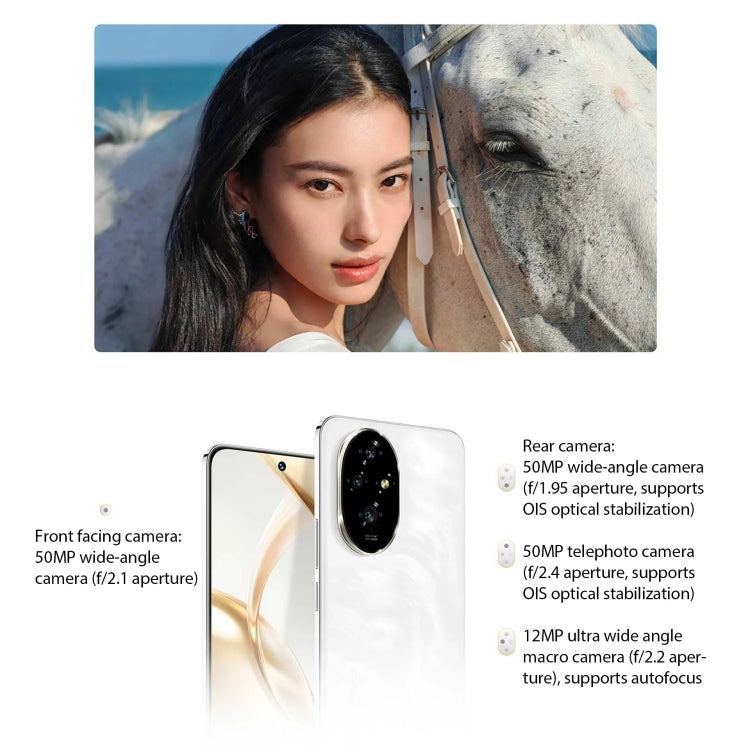 Honor 200, 12GB+512GB, Screen Fingerprint Identification, 6.7 inch MagicOS 8.0 Snapdragon 7 Gen 3 Octa Core, Network: 5G, NFC, OTG(Silver White) - Honor by Huawei | Online Shopping UK | buy2fix