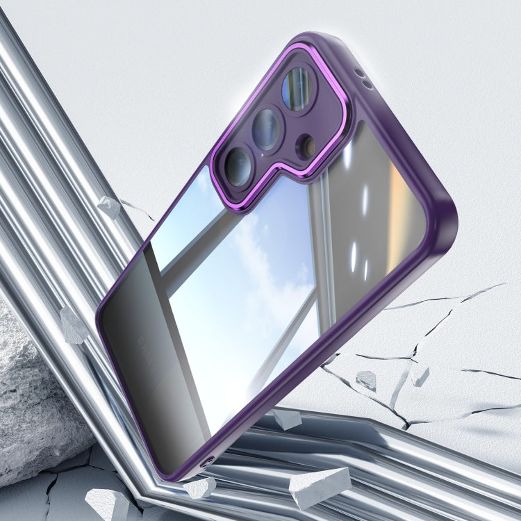 For Samsung Galaxy S25 5G Acrylic Hybrid TPU Armor Shockproof Phone Case(Purple) - Galaxy S25 5G Cases by buy2fix | Online Shopping UK | buy2fix