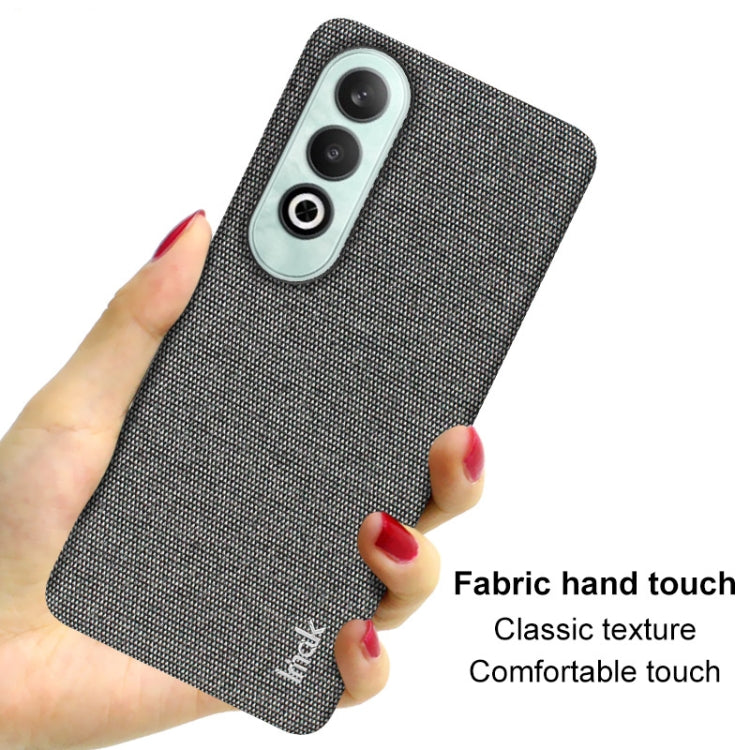 For OPPO K12 5G imak Ruiyi Series Cloth Texture PU + PC Phone Case(Dark Grey) - OPPO Cases by imak | Online Shopping UK | buy2fix