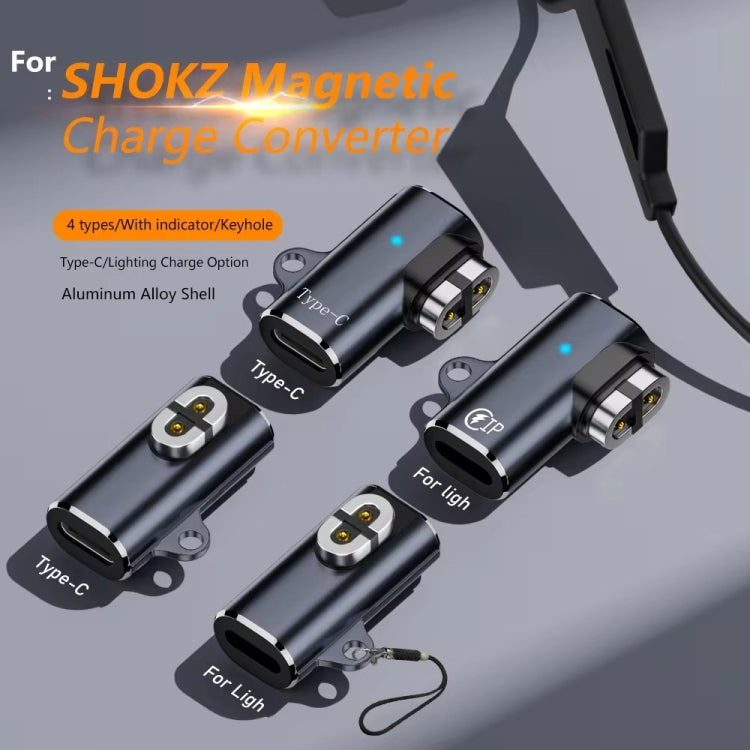 For Shokz Bone Conduction Bluetooth Earphone Charging Conversion Adapter, Interface:8 Pin Side Bend - Earphone Adapter by buy2fix | Online Shopping UK | buy2fix