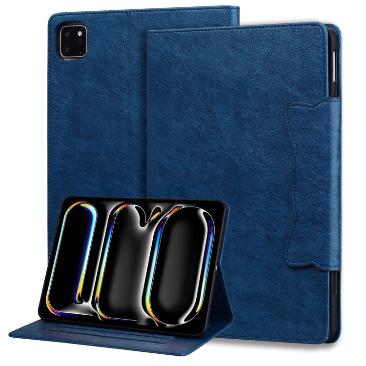 For iPad Pro 13 2024 Cat Buckle Leather Smart Tablet Case(Royal Blue) - iPad Pro 13 2024 Cases by buy2fix | Online Shopping UK | buy2fix