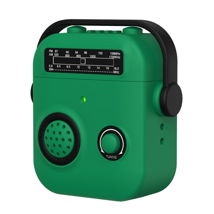 For AirPods 2 / 1 Radio Style Wireless Bluetooth Earphones Shockproof Protective Case(Green) - For AirPods 1/2 by buy2fix | Online Shopping UK | buy2fix