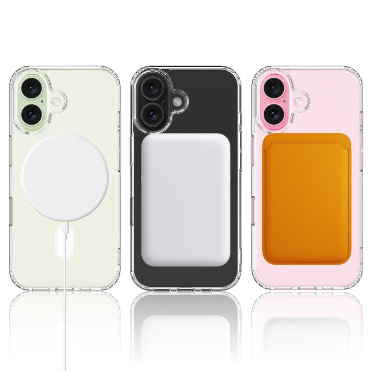 For iPhone 16 MagSafe Clear Acrylic PC Hybrid TPU Phone Case(Transparent) - iPhone 16 Cases by buy2fix | Online Shopping UK | buy2fix