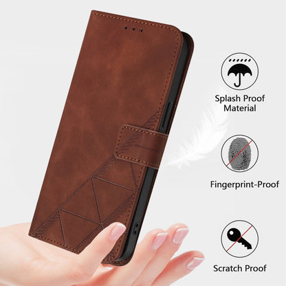 For Blackview A52 Crossbody 3D Embossed Flip Leather Phone Case(Brown) - More Brand by buy2fix | Online Shopping UK | buy2fix