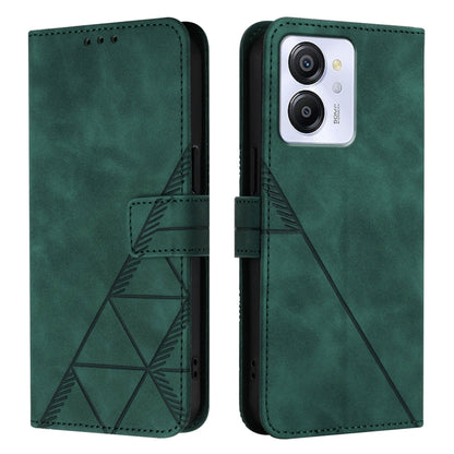 For Blackview Color 8 Crossbody 3D Embossed Flip Leather Phone Case(Green) - More Brand by buy2fix | Online Shopping UK | buy2fix