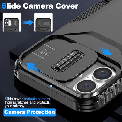 For iPhone 16 Sliding Camshield Phone Case(Black) - iPhone 16 Cases by buy2fix | Online Shopping UK | buy2fix