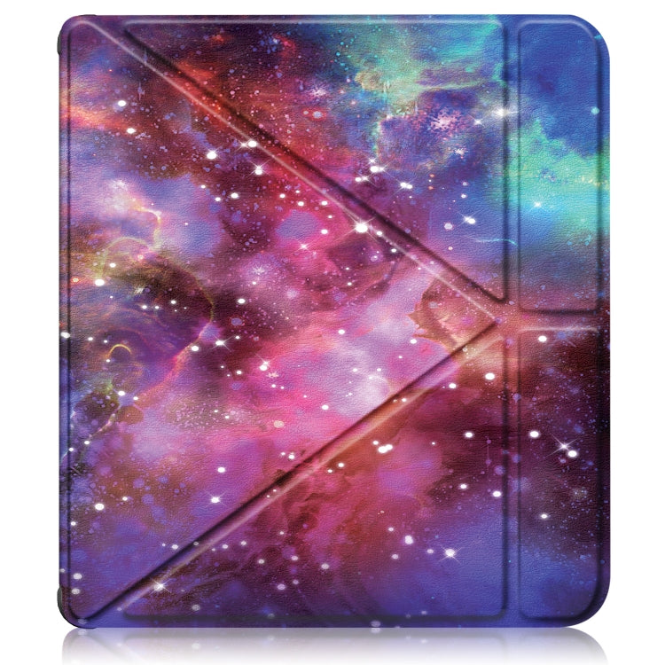 For Kobo Libra Colour 2024 Solid Color Deformation TPU Leather Smart Tablet Case(Milky Way) - Others by buy2fix | Online Shopping UK | buy2fix