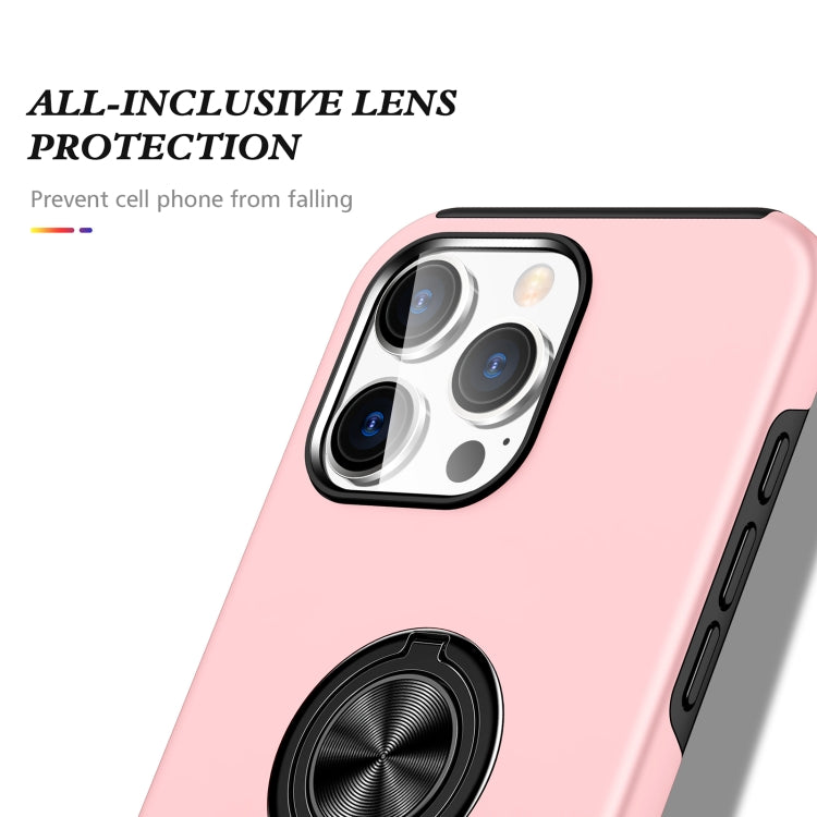 For iPhone 16 Plus Magnetic Ring Holder Phone Case(Rose Gold) - iPhone 16 Plus Cases by buy2fix | Online Shopping UK | buy2fix