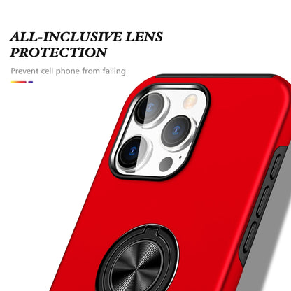 For iPhone 16 Pro Magnetic Ring Holder Phone Case(Red) - iPhone 16 Pro Cases by buy2fix | Online Shopping UK | buy2fix