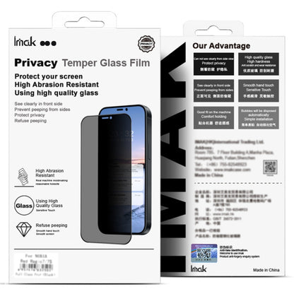 For OPPO Reno12 Pro Global imak 3D Curved Privacy Full Screen Tempered Glass Film - Reno12 Pro Tempered Glass by imak | Online Shopping UK | buy2fix