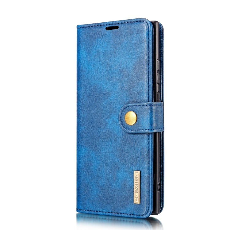 For Samsung Galaxy Note20 Ultra DG.MING Crazy Horse Texture Flip Detachable Magnetic Leather Case with Holder & Card Slots & Wallet (Blue) - Galaxy Note20 Ultra Cases by DG.MING | Online Shopping UK | buy2fix