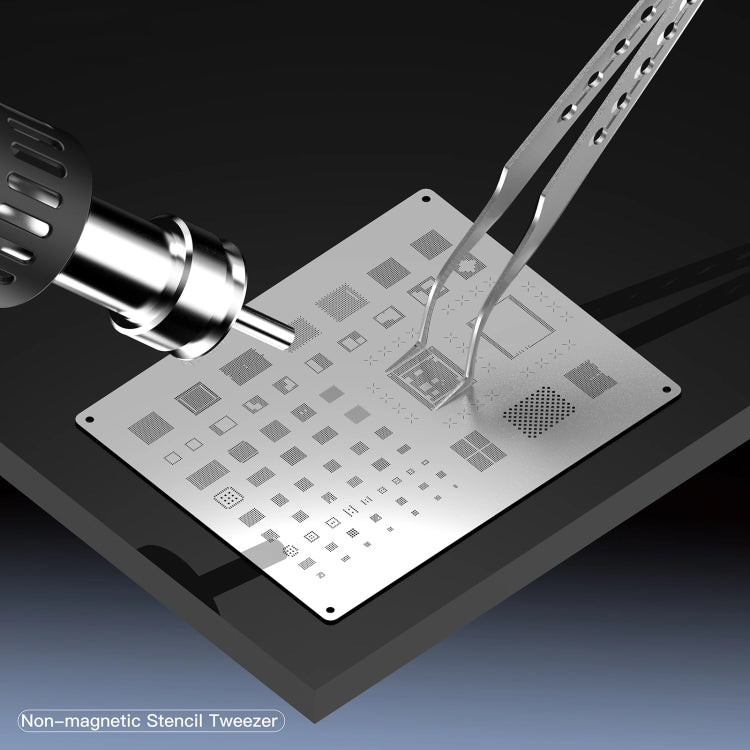 2UUL Non-magnetic Stainless Stencil Tweezers with Holes, Model:TW22 - Tweezers by 2UUL | Online Shopping UK | buy2fix