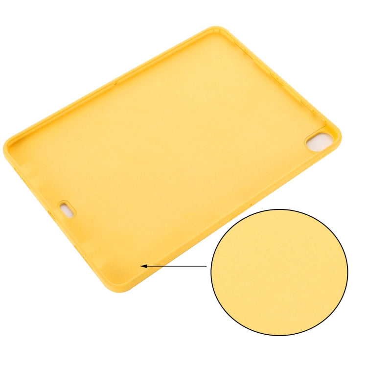 For iPad Air 13 2024 Pure Color Liquid Silicone Shockproof Tablet Case(Yellow) - iPad Air 13 2024 Cases by buy2fix | Online Shopping UK | buy2fix