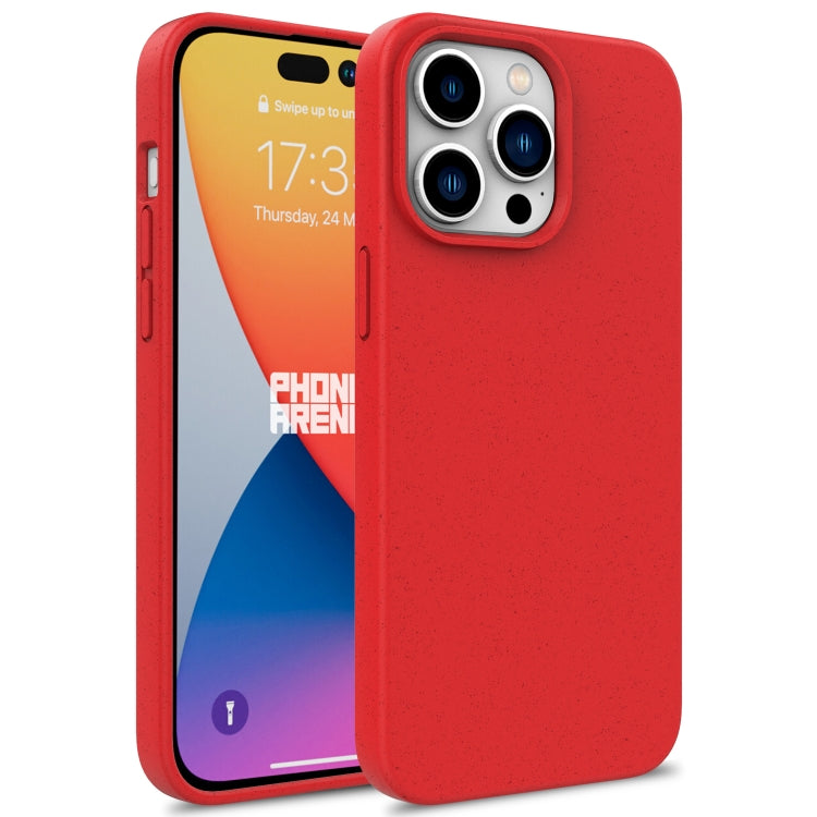 For iPhone 16 Pro Max Wheat Straw TPU Phone Case(Red) - iPhone 16 Pro Max Cases by buy2fix | Online Shopping UK | buy2fix