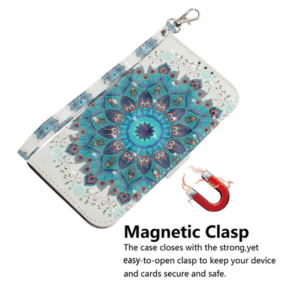 For Xiaomi Redmi K70 Pro / K70 3D Colored Flip Leather Phone Case(Peacock Wreath) - K70 Cases by buy2fix | Online Shopping UK | buy2fix