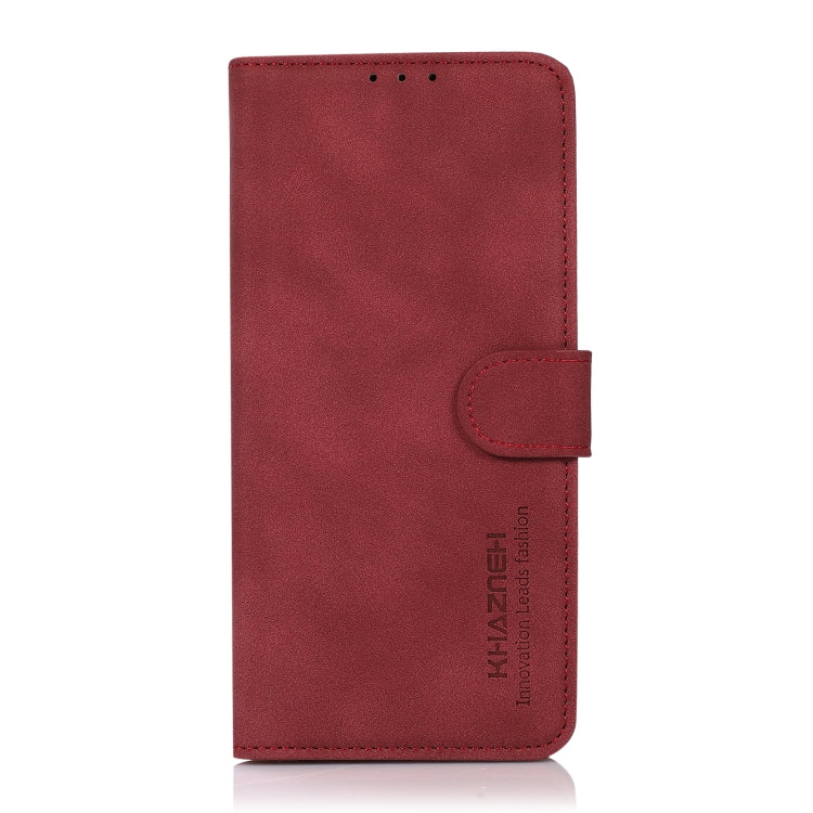 For Samsung Galaxy S25 Ultra 5G KHAZNEH Matte Texture Leather Phone Case(Red) - Galaxy S25 Ultra 5G Cases by buy2fix | Online Shopping UK | buy2fix