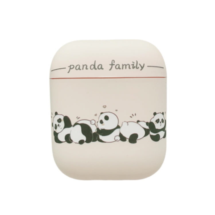 For AirPods 2 / 1 Panda Pattern Earbuds Box Frosted TPU Case(Panda Family) - For AirPods 1/2 by buy2fix | Online Shopping UK | buy2fix