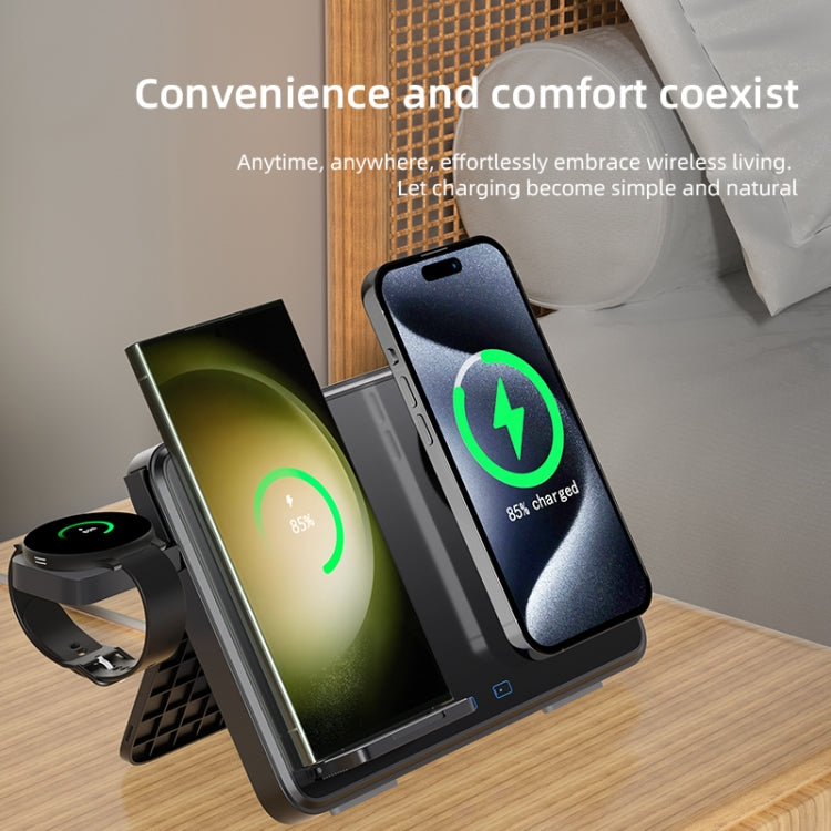 C30 15W 3 in 1 Magnetic Wireless Charger with Night Light(White) - Wireless Charger by buy2fix | Online Shopping UK | buy2fix