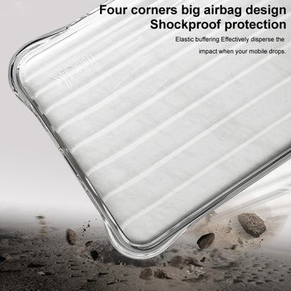 For OPPO Reno12 Global IMAK Corrugated Texture Airbag TPU Phone Case(Transparent) - Reno12 Cases by imak | Online Shopping UK | buy2fix