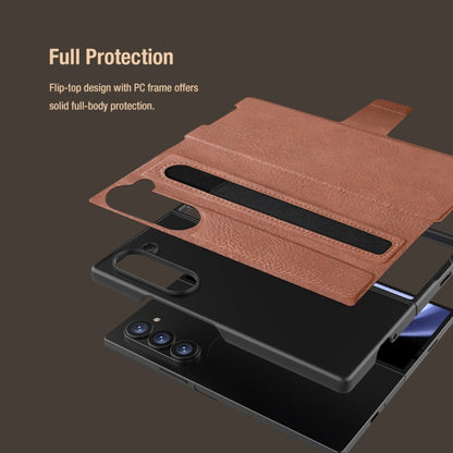 For Samsung Galaxy Z Fold6 5G NILLKIN Ogg Leather Phone Case(Brown) - Galaxy Z Fold6 5G Cases by NILLKIN | Online Shopping UK | buy2fix