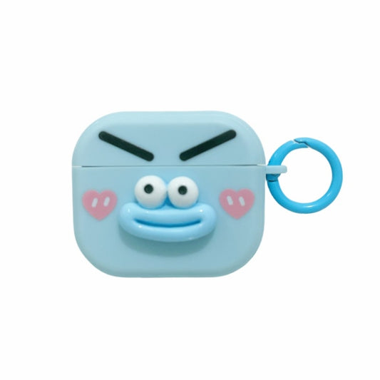 For AirPods 3 Fresh 3D Emoji Pattern Skin Feel Earbuds Box PC Case(Blue) - For AirPods 3 by buy2fix | Online Shopping UK | buy2fix