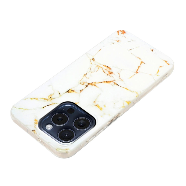 For iPhone 16 Pro IMD Marble TPU Phone Case(White) - iPhone 16 Pro Cases by buy2fix | Online Shopping UK | buy2fix