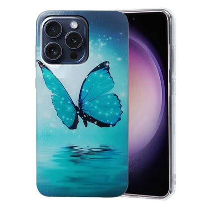 For iPhone 16 Pro Colored Drawing Pattern TPU Phone Case(Butterfly) - iPhone 16 Pro Cases by buy2fix | Online Shopping UK | buy2fix