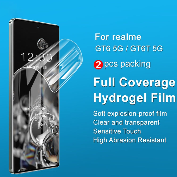 For Realme GT Neo6 5G 2pcs/Set imak Curved Full Screen Hydrogel Film Protector - Realme Tempered Glass by imak | Online Shopping UK | buy2fix