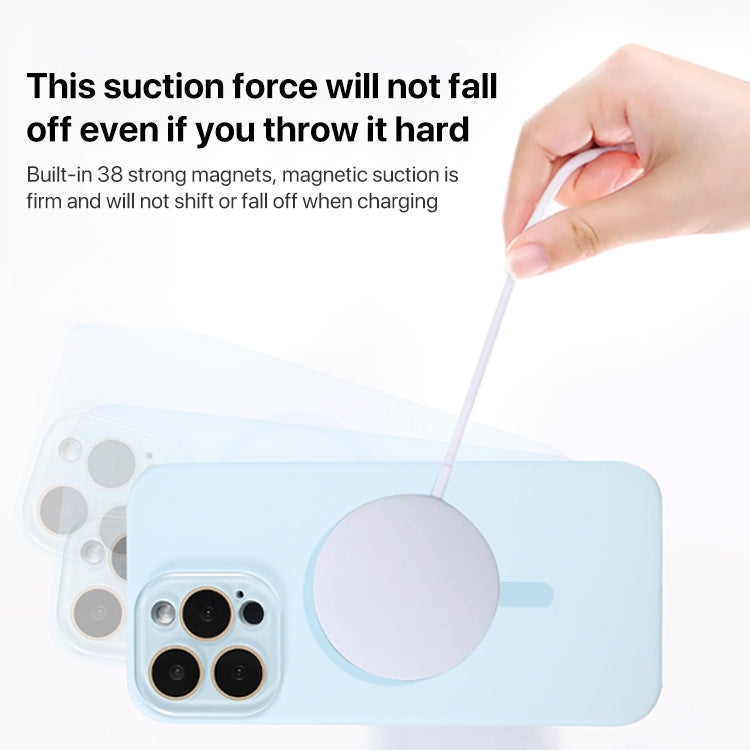 For iPhone 16 Pro Max Liquid Silicone MagSafe Full Coverage Phone Case with Lens Film(White) - iPhone 16 Pro Max Cases by buy2fix | Online Shopping UK | buy2fix