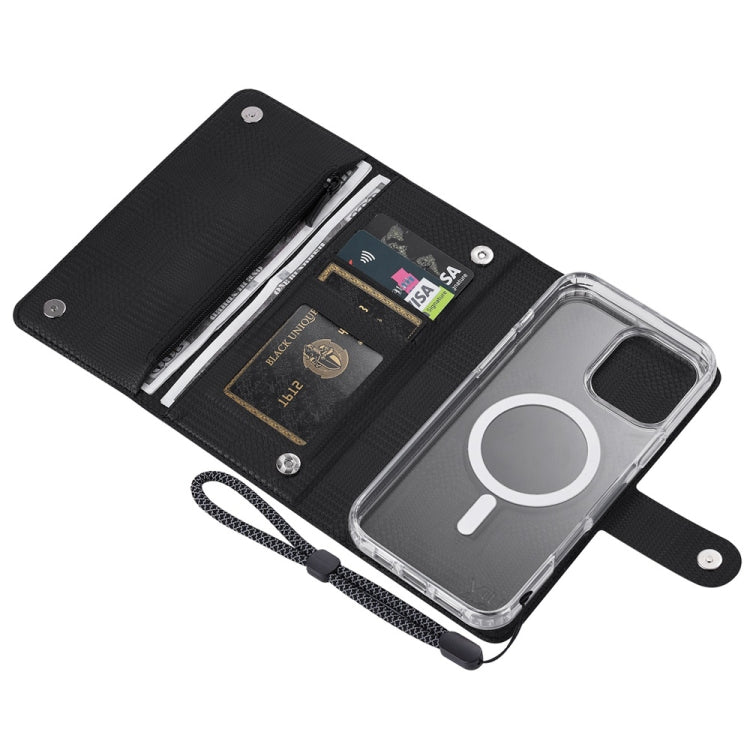 For iPhone 14 Pro ViLi GHB-C Series RFID MagSafe Magnetic Flip Leather Phone Case(Black) - iPhone 14 Pro Cases by ViLi | Online Shopping UK | buy2fix