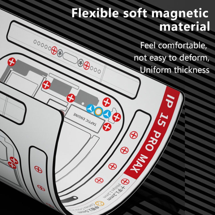 For iPhone 14 MaAnt Double-sided Screw Positioning Flexible Soft Magnetic Pad - Magnetic Screws Mat by buy2fix | Online Shopping UK | buy2fix