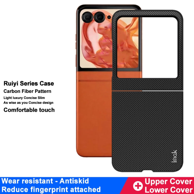 For Motorola Razr 50 / Razr 2024 imak Ruiyi Series Carbon Fiber PU + PC Phone Case - Motorola Cases by imak | Online Shopping UK | buy2fix