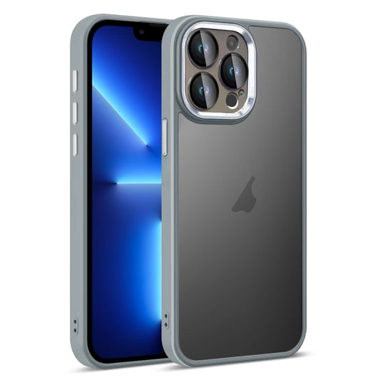 For iPhone 13 Pro Colorful Armor Lens Film Translucent Skin Feel Phone Case(Grey) - iPhone 13 Pro Cases by buy2fix | Online Shopping UK | buy2fix