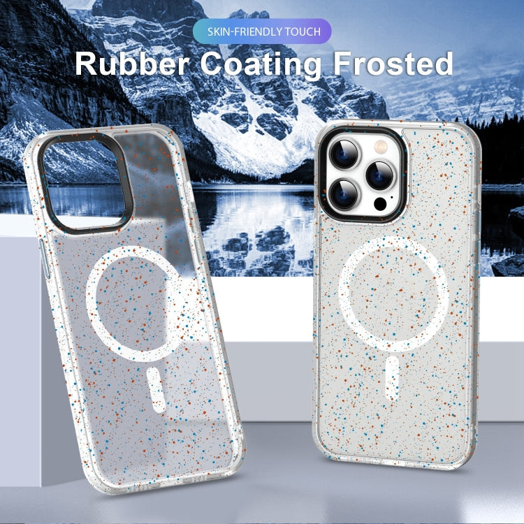 For iPhone 13 Pro Max Colorful Ink-splash Magsafe PC Hybrid TPU Phone Case(White) - iPhone 13 Pro Max Cases by buy2fix | Online Shopping UK | buy2fix