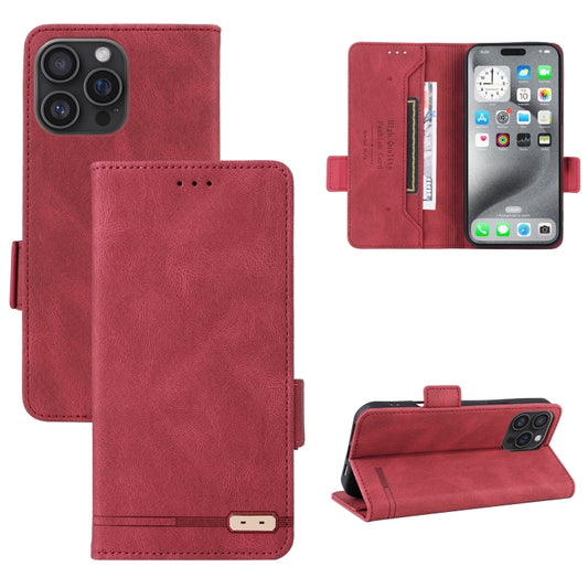 For iPhone 16 Pro Max Magnetic Clasp Leather Phone Case(Red) - iPhone 16 Pro Max Cases by buy2fix | Online Shopping UK | buy2fix