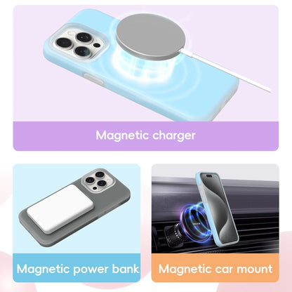 For iPhone 16 Plus Jelly Liquid Silicone MagSafe Magnetic Phone Case(Blue) - iPhone 16 Plus Cases by buy2fix | Online Shopping UK | buy2fix