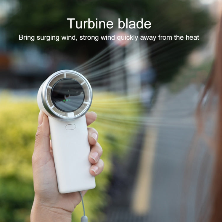 N603 HD Digital Display Handheld Turbine Fan(Black) - Electric Fans by buy2fix | Online Shopping UK | buy2fix