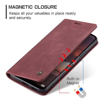 For Redmi 13 CaseMe 013 Multifunctional Horizontal Flip Leather Phone Case(Wine Red) - Redmi 13 Cases by CaseMe | Online Shopping UK | buy2fix