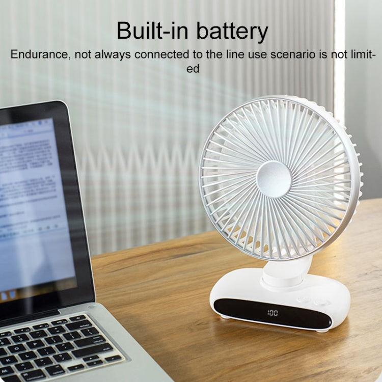 N702 Smart Digital Display Desktop Oscillating Fan(White) - Electric Fans by buy2fix | Online Shopping UK | buy2fix