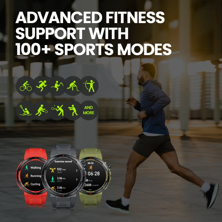 Zeblaze Ares 3 Plus 1.43 inch Fitness & Wellness Smart Watch Supports 24H Health Monitoring(Wild Green) - Smart Watches by Zeblaze | Online Shopping UK | buy2fix